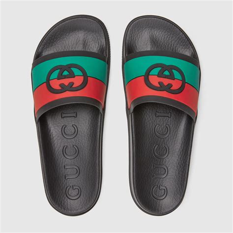 gucci sandals green and red|Gucci orthopedic sandals.